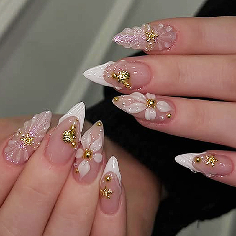 Press On Nail Set - 24pcs Finished Almond Press on Nails