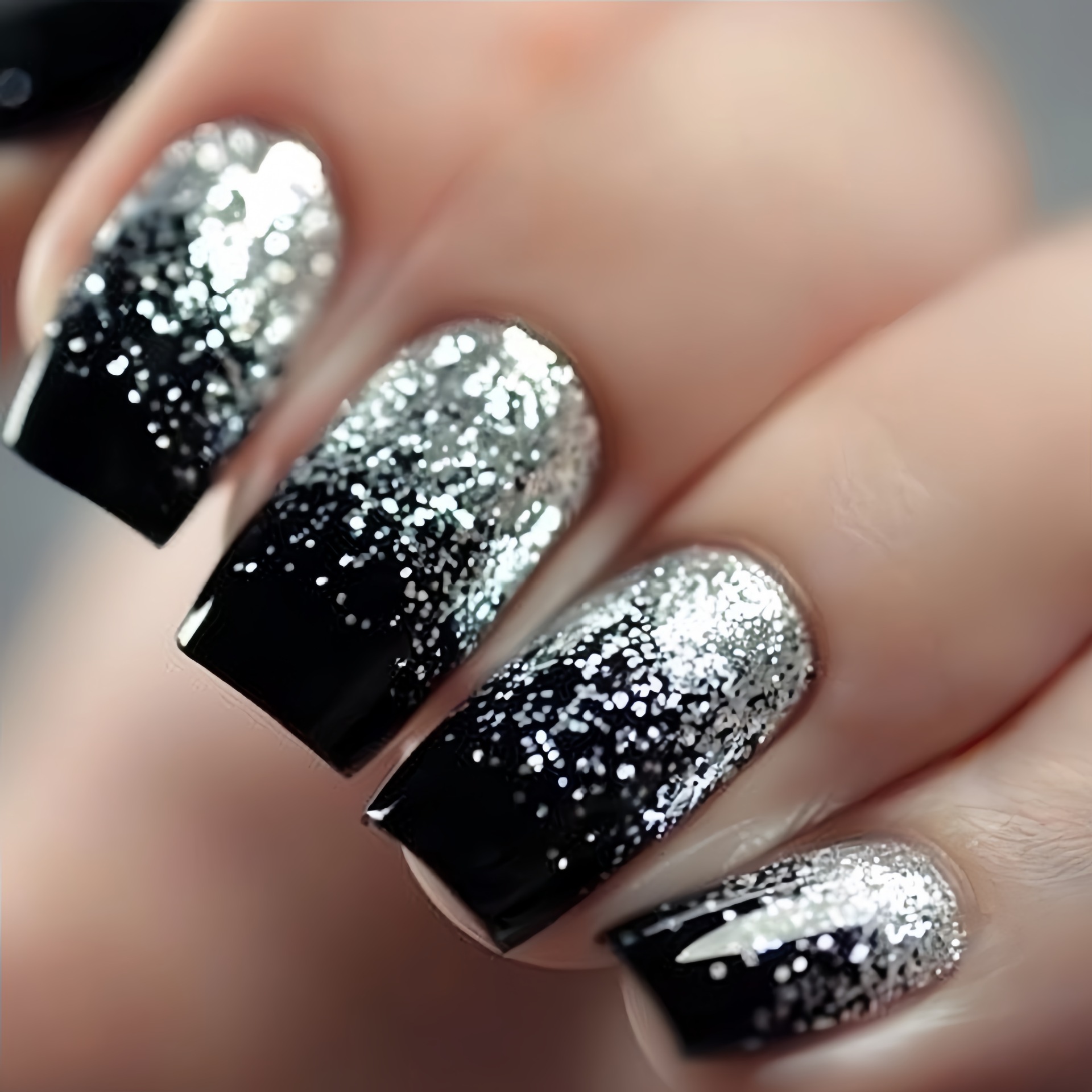 Press On Nail Set - Short Medium fake nails Gradient brown