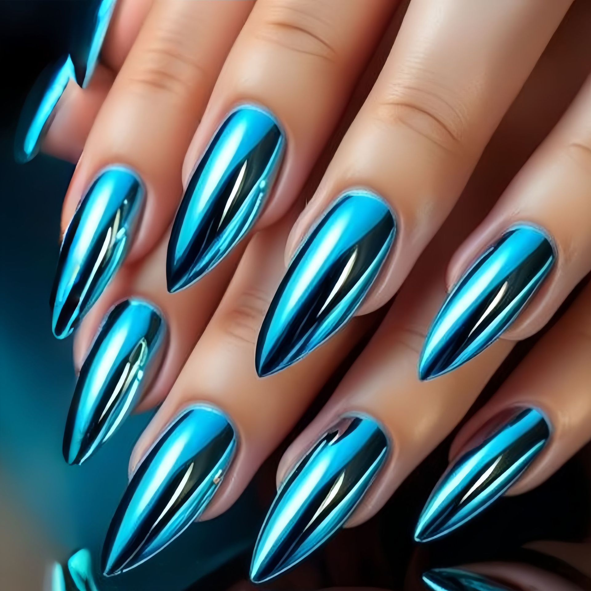 Press On Nail Set - Medium fake nails for women girls