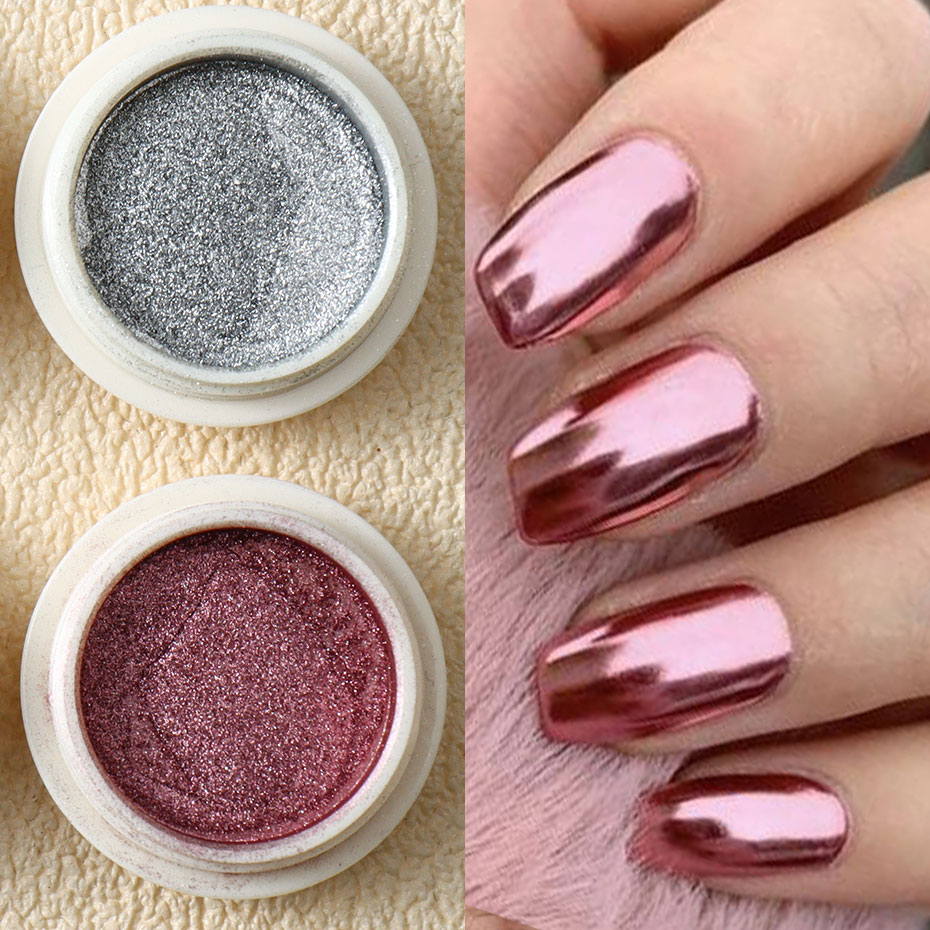 6pc Gold Metallic Mirror Glitt - Dip Powder Nail review and price