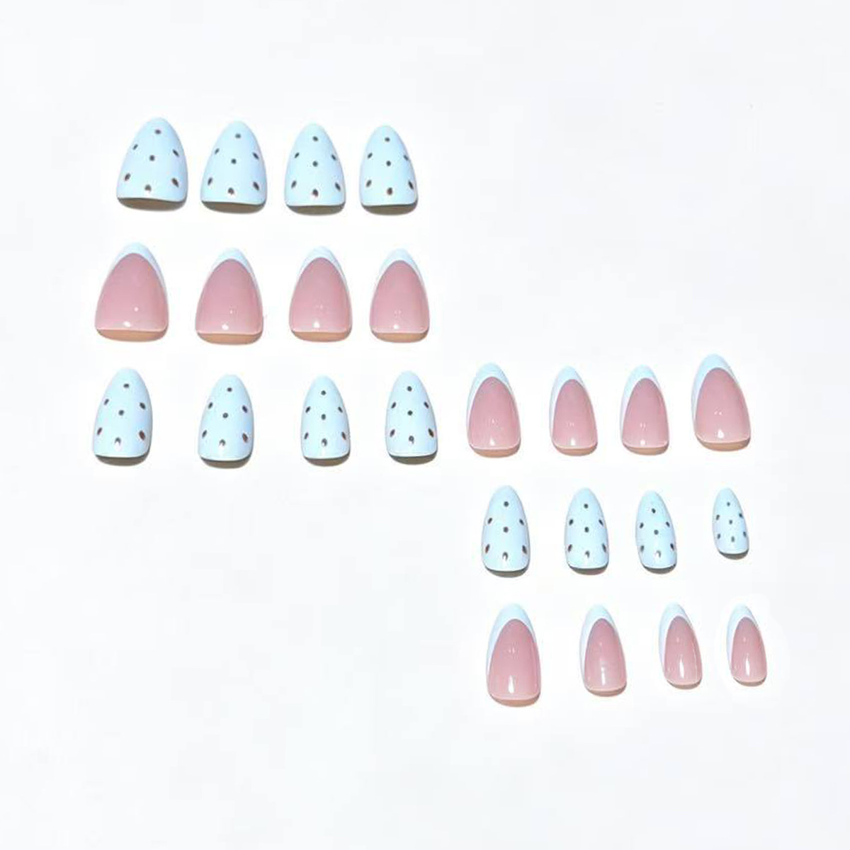 24Pcs French Tip Flower Nails  - Press On Nail Set review and price