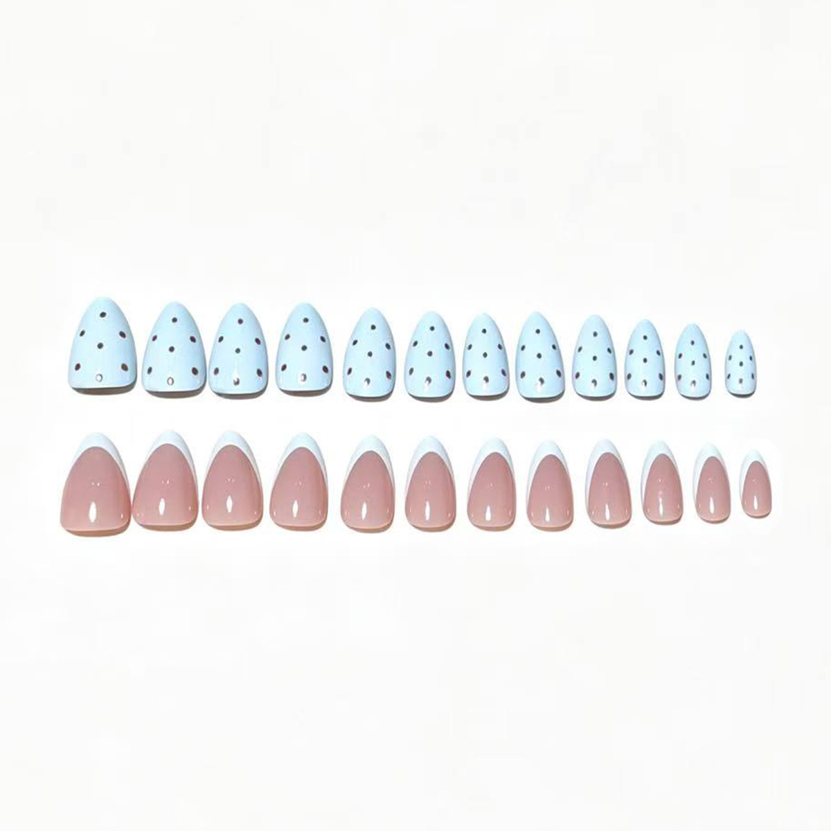 24Pcs French Tip Flower Nails  - Press On Nail Set review and price