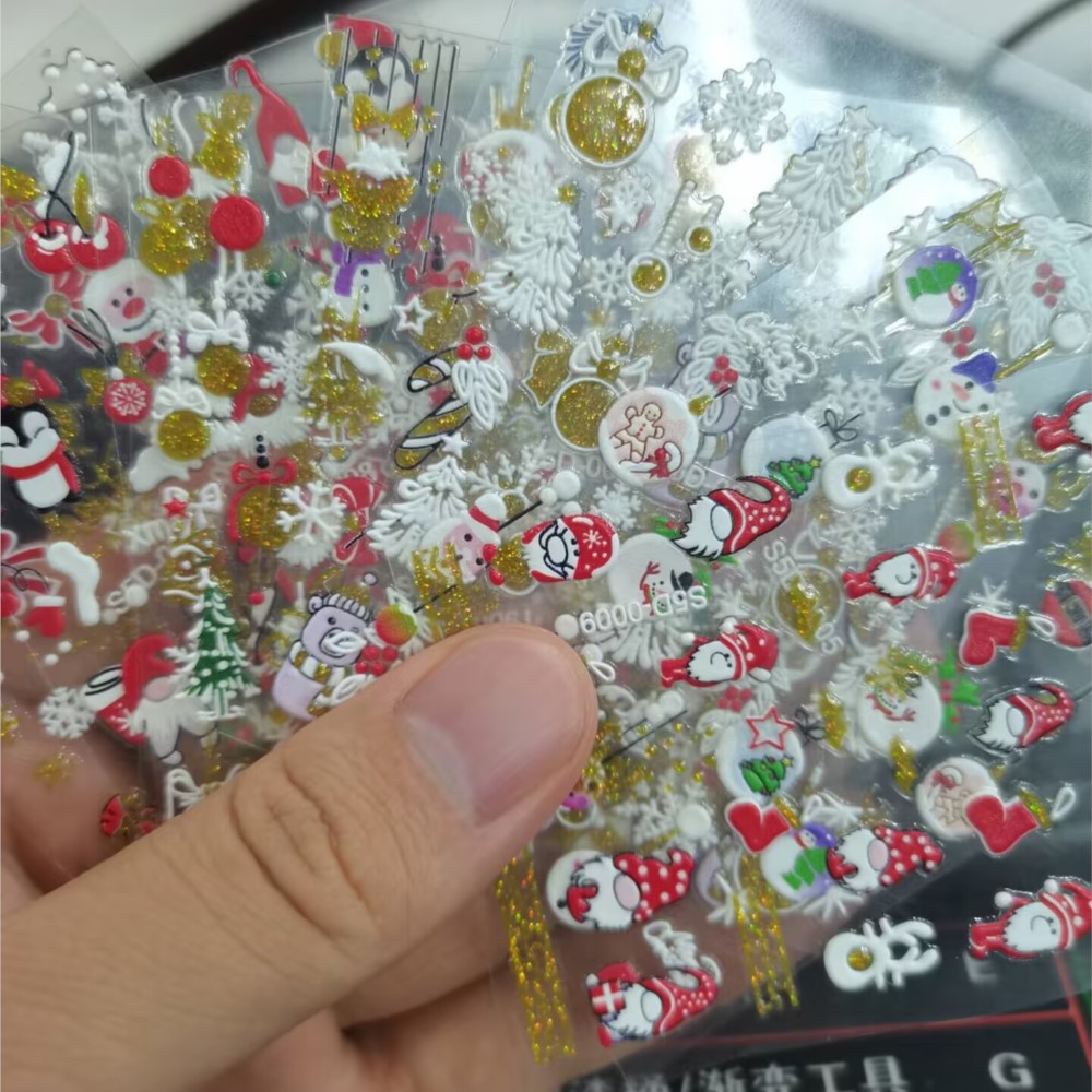 5D Glitter Christmas Embossed  - Nail Art Xmas 2025 review and price