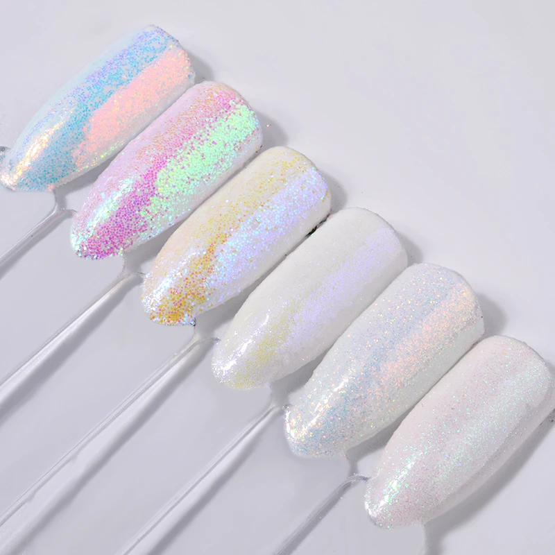 6pcs/set Unicorn Aurora White  - Dip Powder Nail review and price