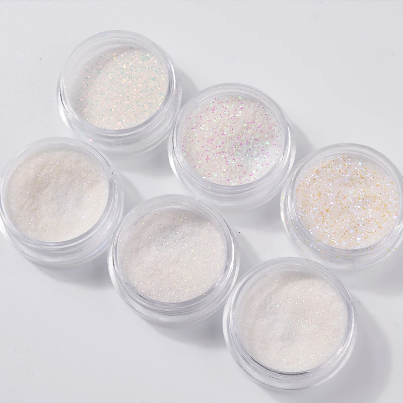 6pcs/set Unicorn Aurora White  - Dip Powder Nail review and price