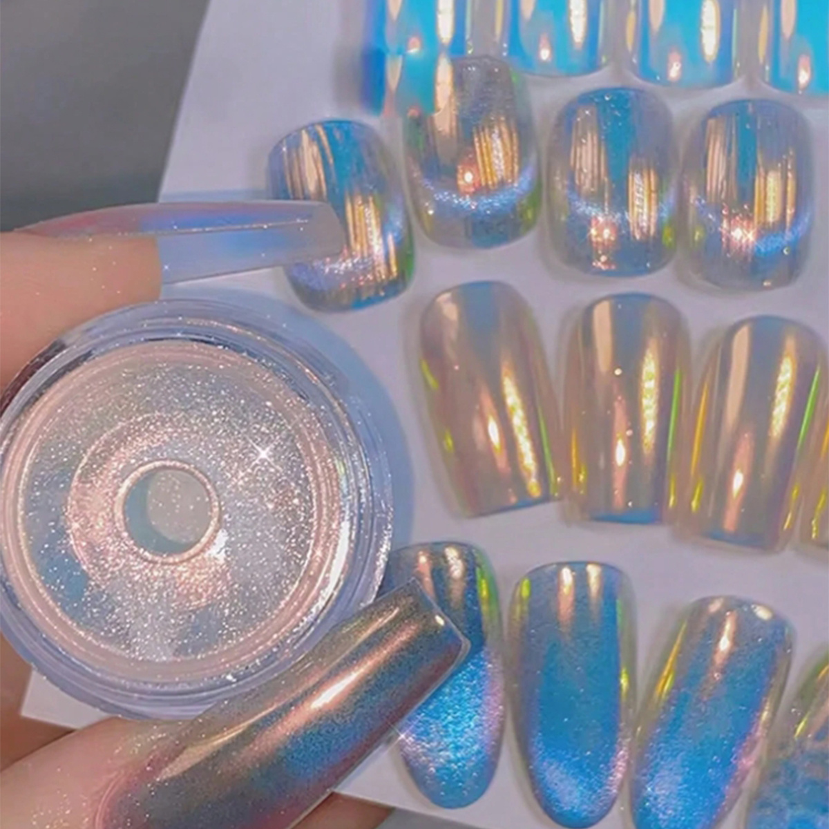 1 Mermaid Aurora Color Chrome  - Dip Powder Nail review and price