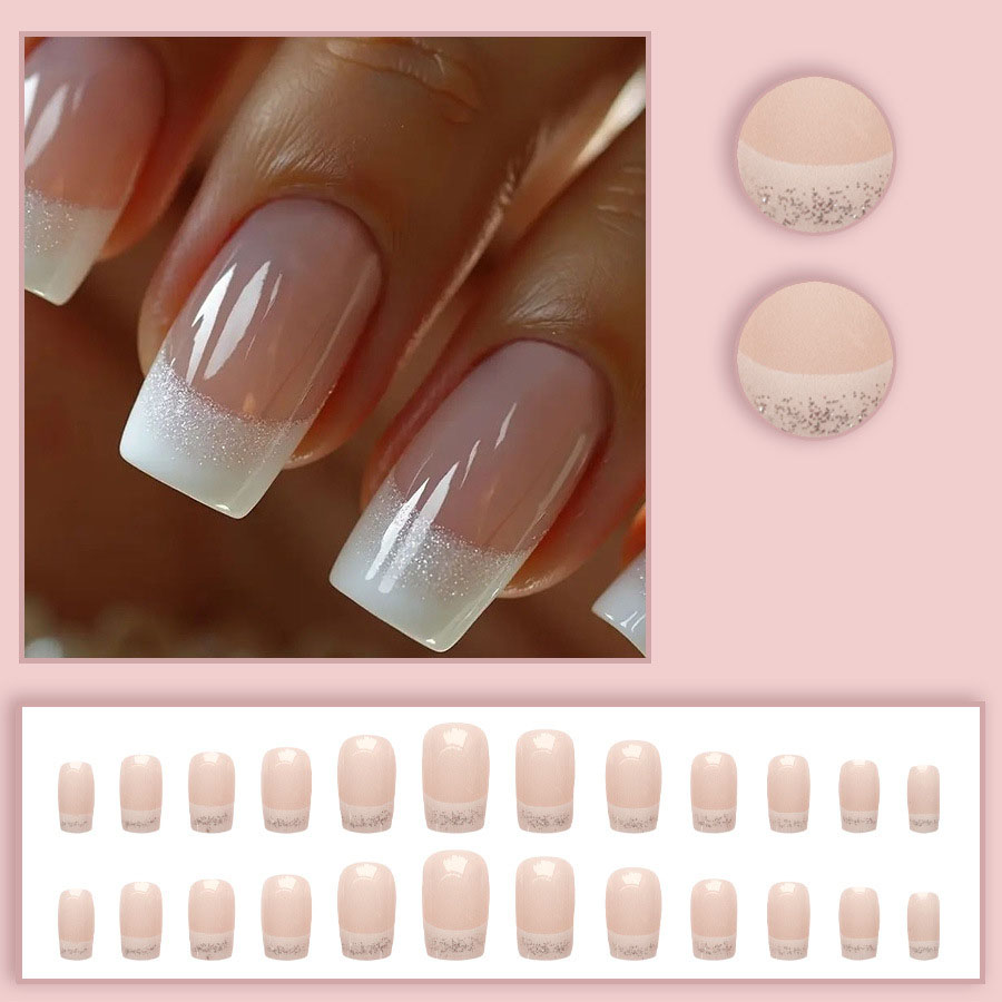 24pcs/set Medium Square fake n - Press On Nail Set review and price