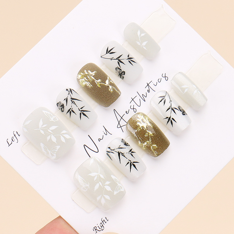 24pcs/set New Chinese Style Ba - Press On Nail Set review and price