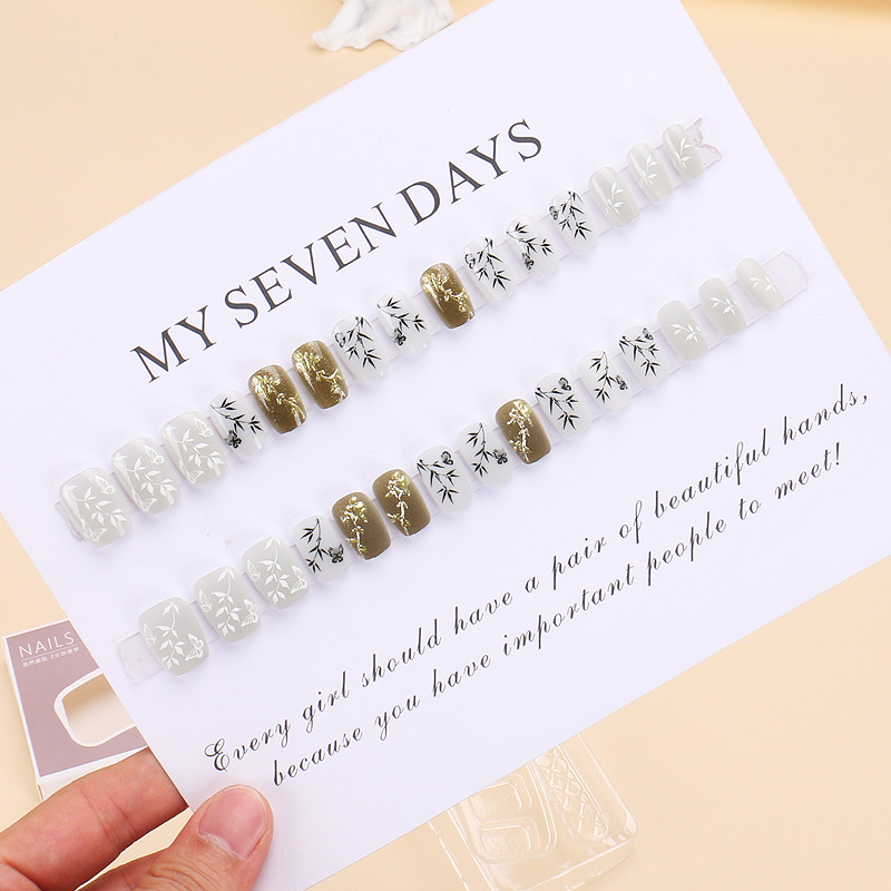 24pcs/set New Chinese Style Ba - Press On Nail Set review and price