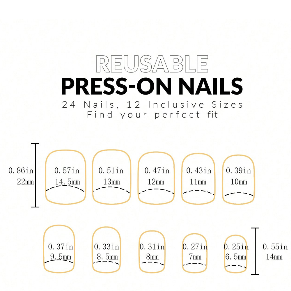 ARTAUG 24pcs Medium Press On N - Press On Nail Set review and price