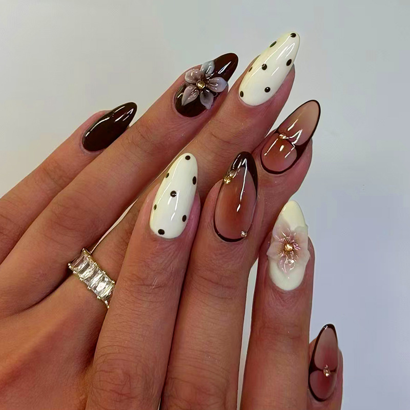 24pcs Finished Almond Press on - Press On Nail Set review and price