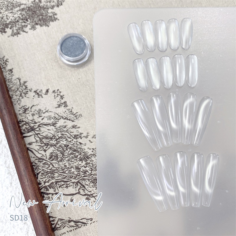 HNDO New Silver White 3D Cat E - Dip Powder Nail review and price