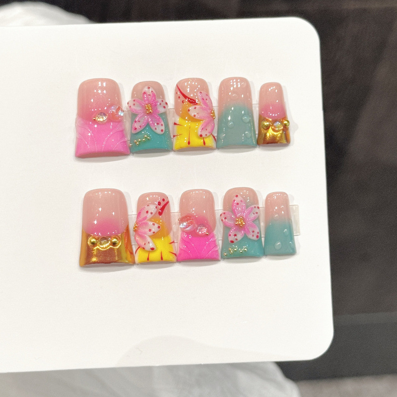 10pcs Ocean Style Fake Nails D - Press On Nail Set review and price