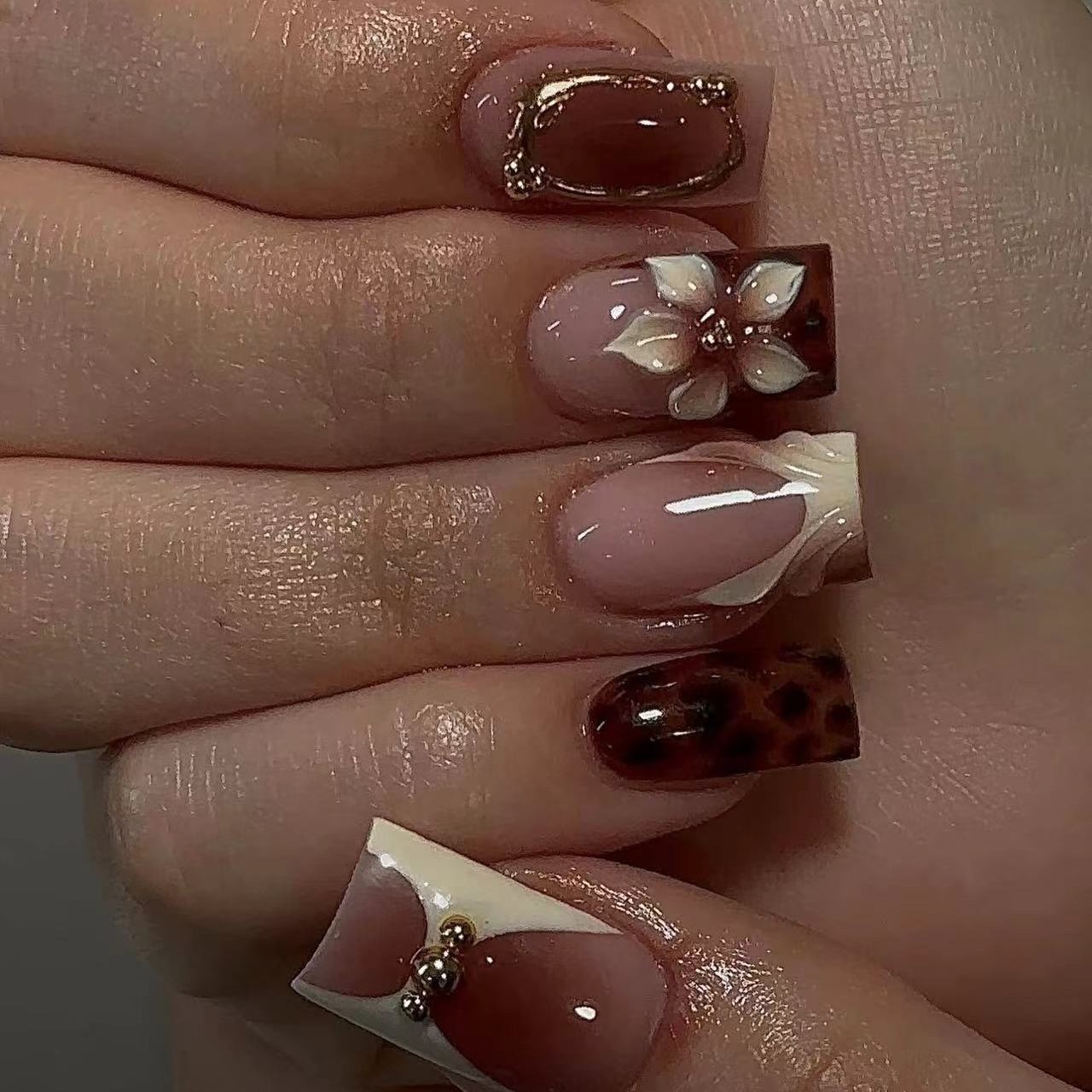 Short square fake nails for wo - Press On Nail Set review and price
