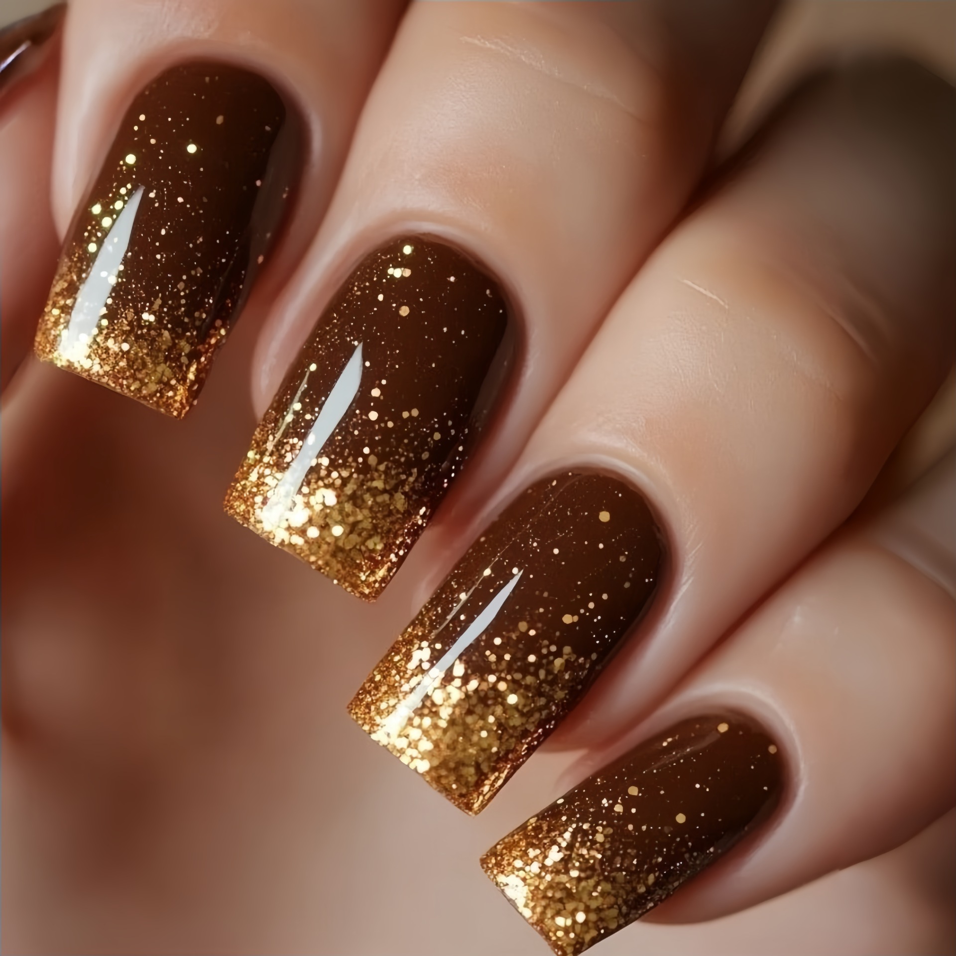 Short Medium fake nails Gradie - Press On Nail Set review and price