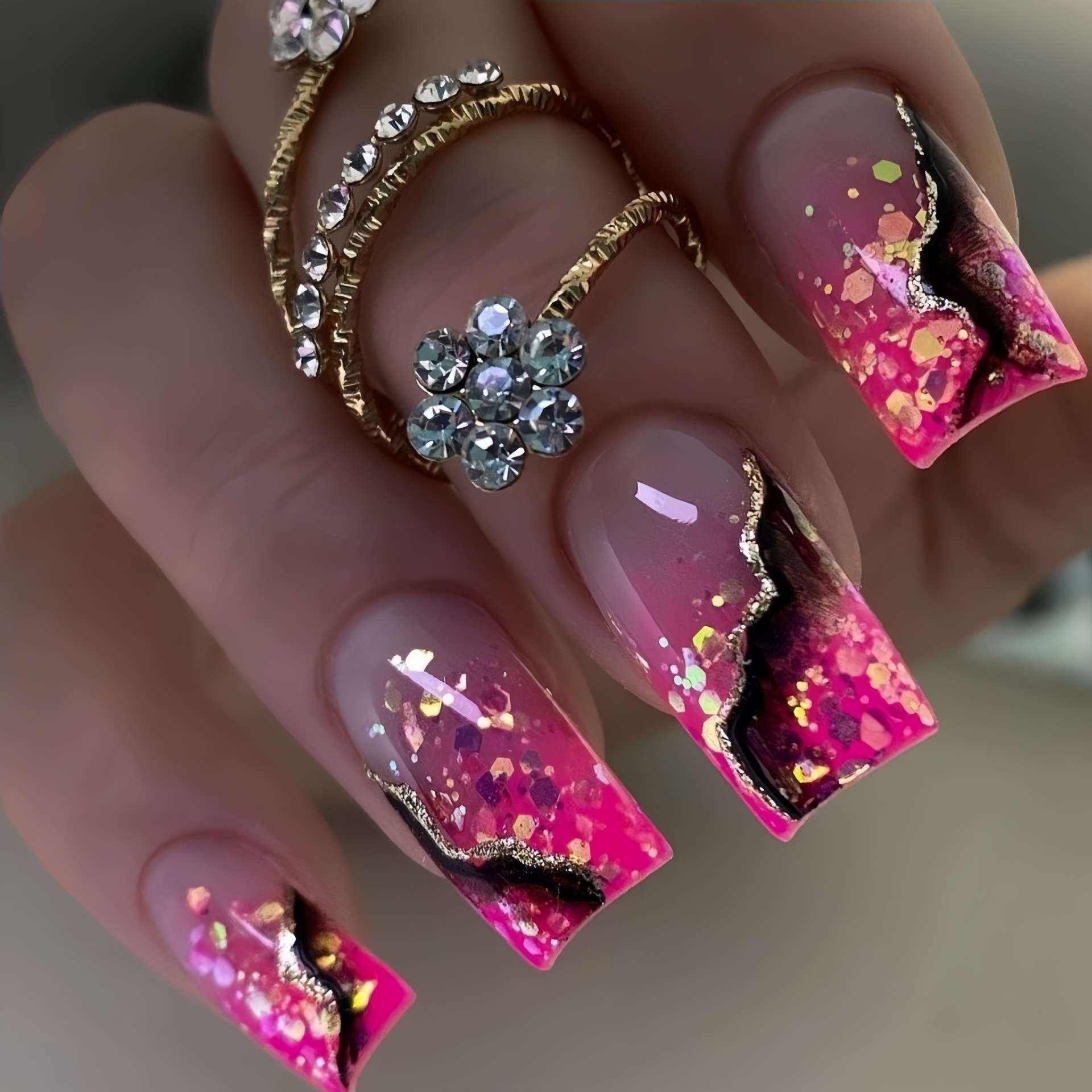 Medium fake nails for women gi - Press On Nail Set review and price
