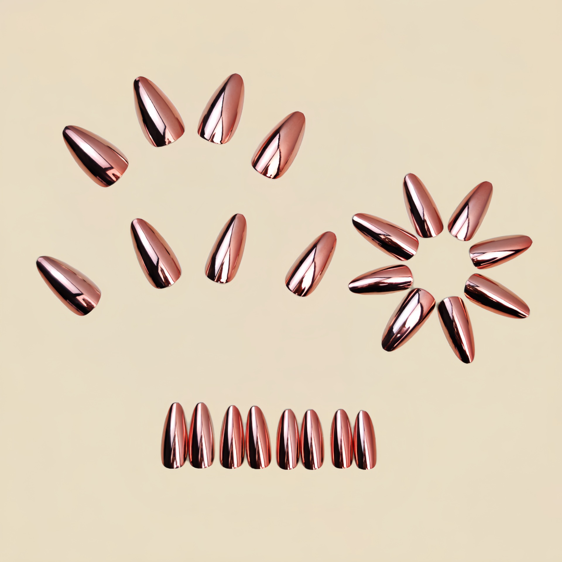 Medium fake nails for women  g - Press On Nail Set review and price