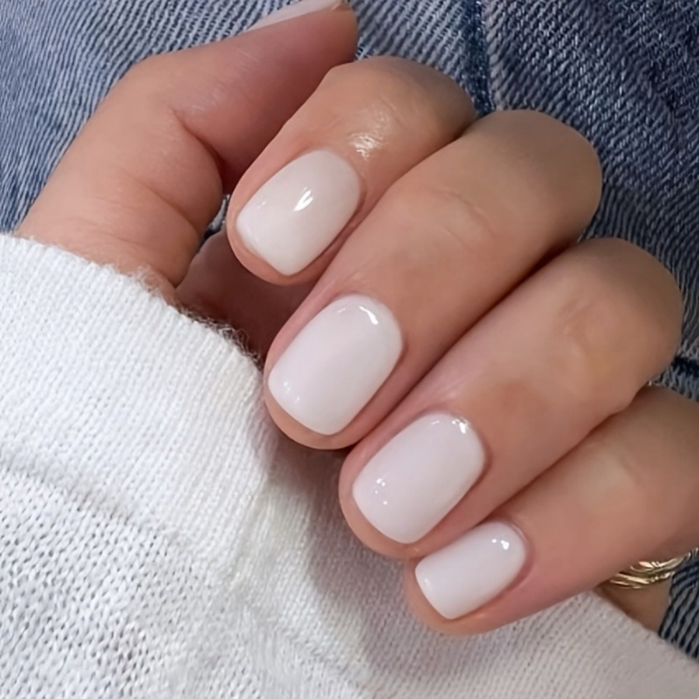 24PCS Milky White Press on Nai - Press On Nail Set review and price